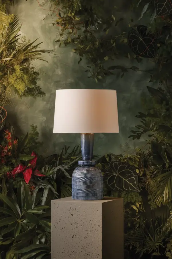 Sculptural Artisan Table Lamp with Handcrafted Ceramic Base - Image 4