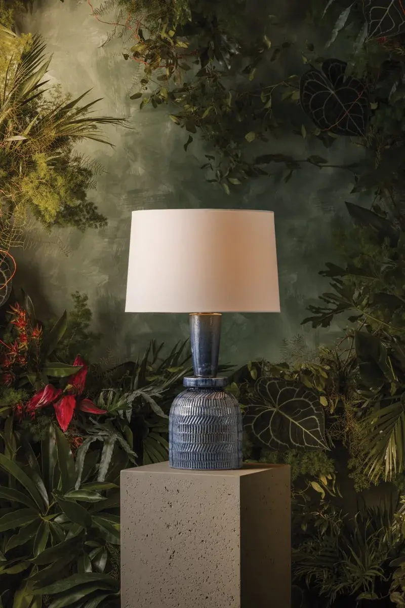 Sculptural Artisan Table Lamp with Handcrafted Ceramic Base - Image 4