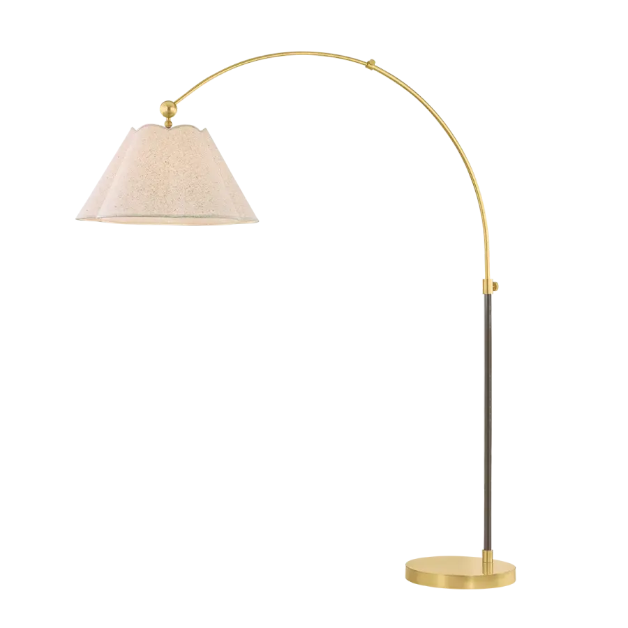 Elegant Transitional Floor Lamp with Mixed Metal Finish