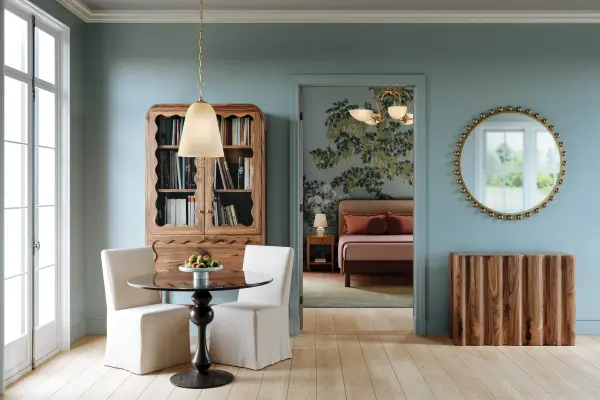 The Nicole combines sophisticated crystal detailing with modern rechargeable technology. Its ridged crystal base creates visual interest while the white linen shade provides soft, ambient lighting. Ideal for spaces where cord-free flexibility is desired. - alternate view