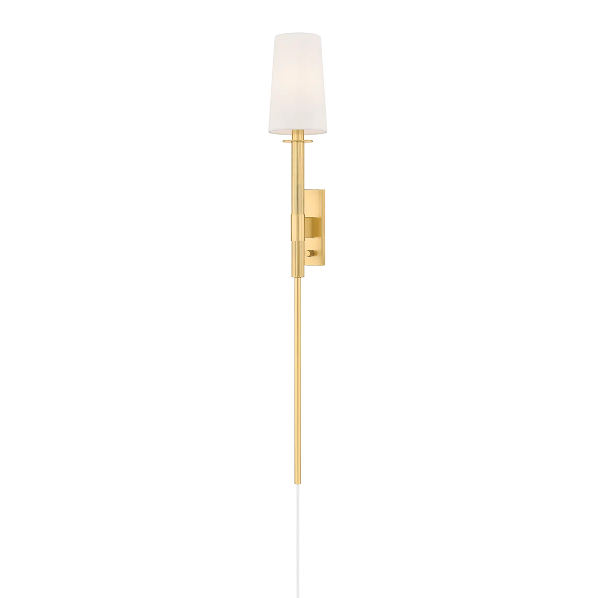 Ginny Plug-In Sconce in Aged Brass