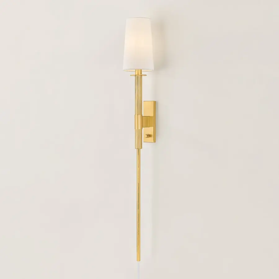 Ginny Plug-In Sconce in Aged Brass - Image 2