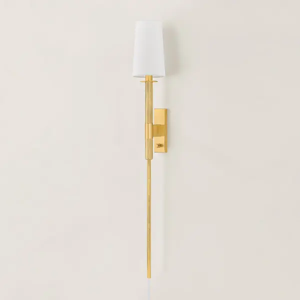 Ginny Plug-In Sconce in Aged Brass - Image 3