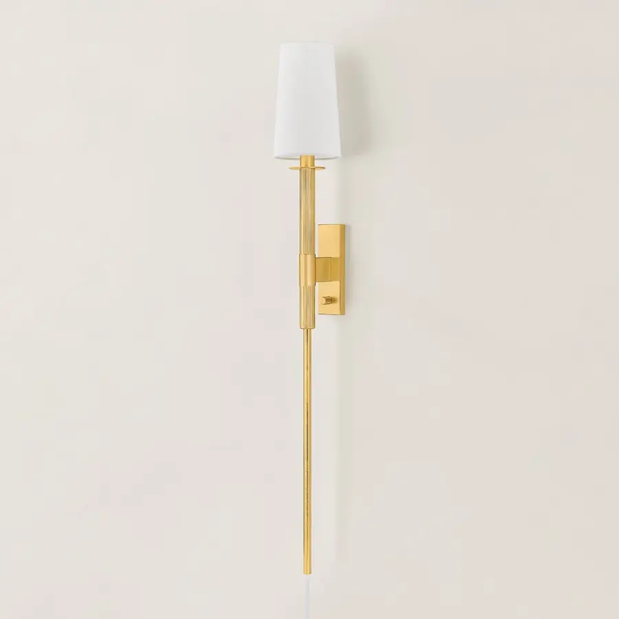 Ginny Plug-In Sconce in Aged Brass - Image 3