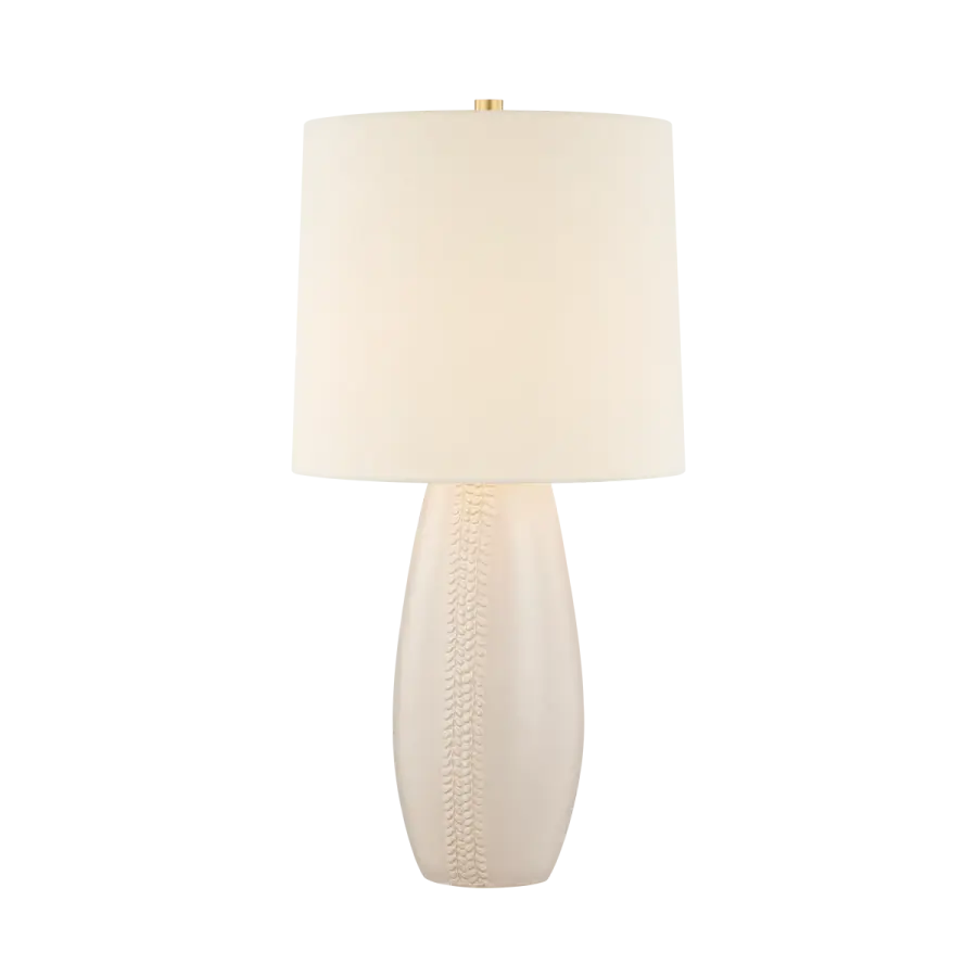 Elegant Textured Ceramic Lamp with Artisanal Detailing
