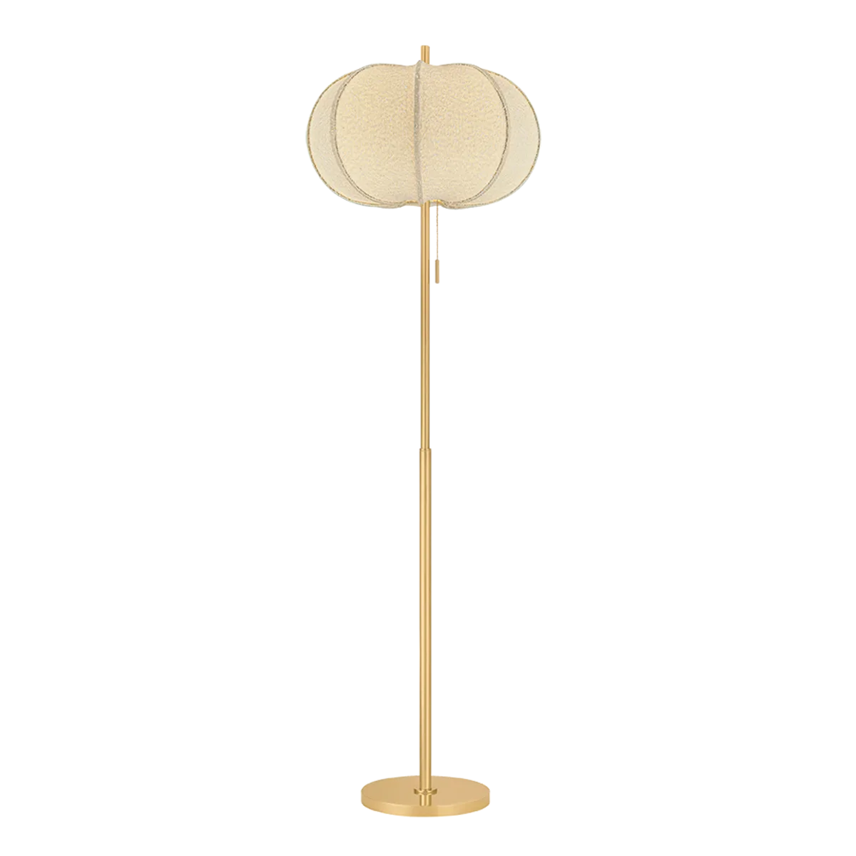 Alexandra One Light Floor Lamp in Aged Brass
