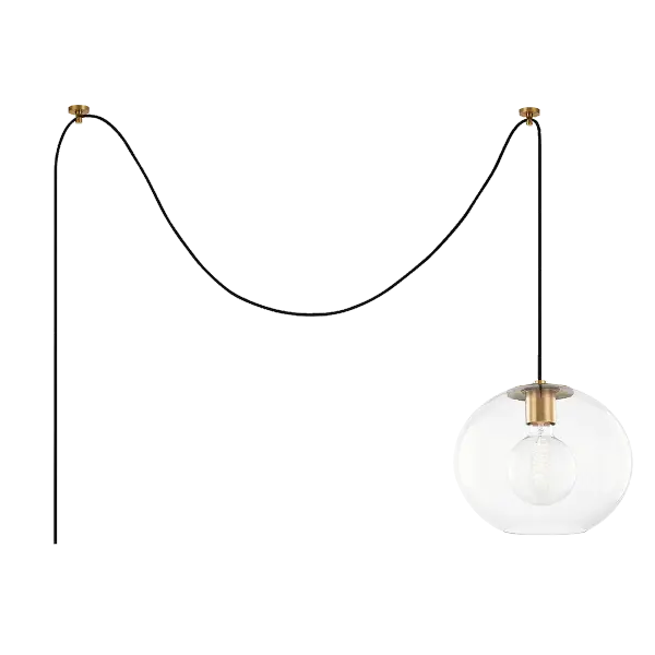 Elegant Transitional Pendant with Timeless Aged Brass Finish - Image 2