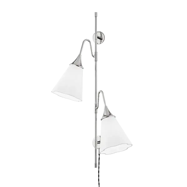 The Mara Wall Sconce combines transitional styling with a polished nickel finish, making it an ideal choice for bathrooms, hallways, and bedrooms. Its compact design and clean lines work well in both residential and commercial settings.