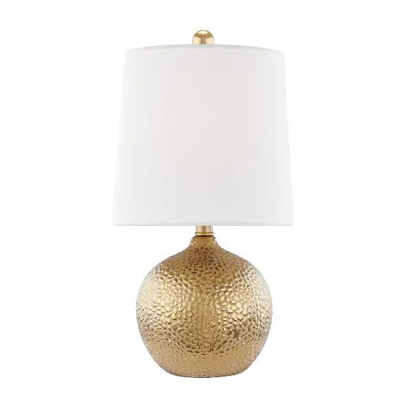 The Heather Table Lamp brings sophisticated warmth to any space with its gold finish and classic silhouette. Perfect for bedside tables or accent surfaces, it offers versatile style that complements both traditional and contemporary interiors.