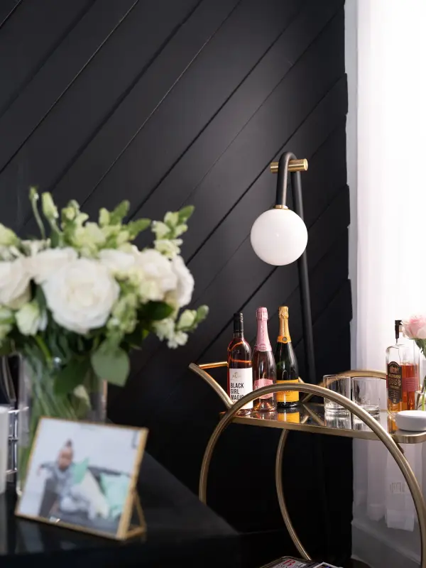 Playful Modern Arc Floor Lamp with Sculptural Two-Tone Design - Image 4