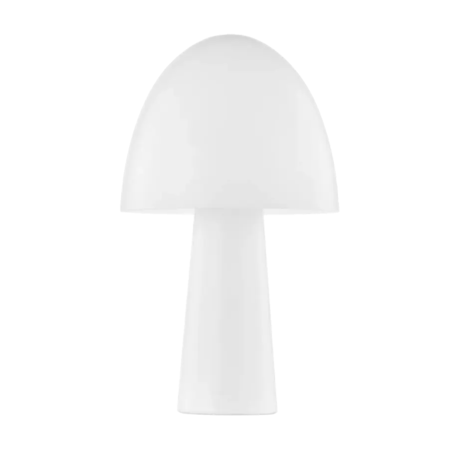 Elegant Contemporary Table Lamp with Soft White Finish - Image 1