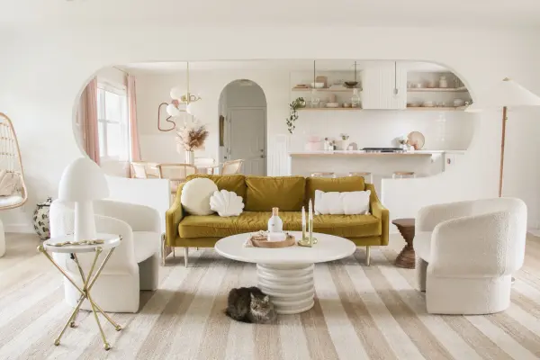 Elegant Contemporary Table Lamp with Soft White Finish - Image 5