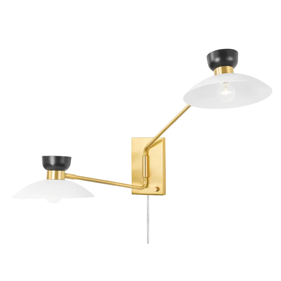 Whitley Plug-In Swing Arm Sconce - Image 1