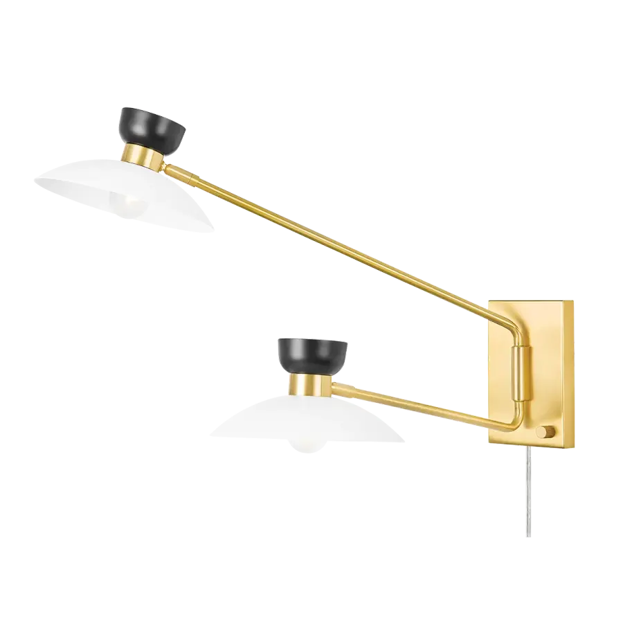 Whitley Plug-In Swing Arm Sconce - Image 2
