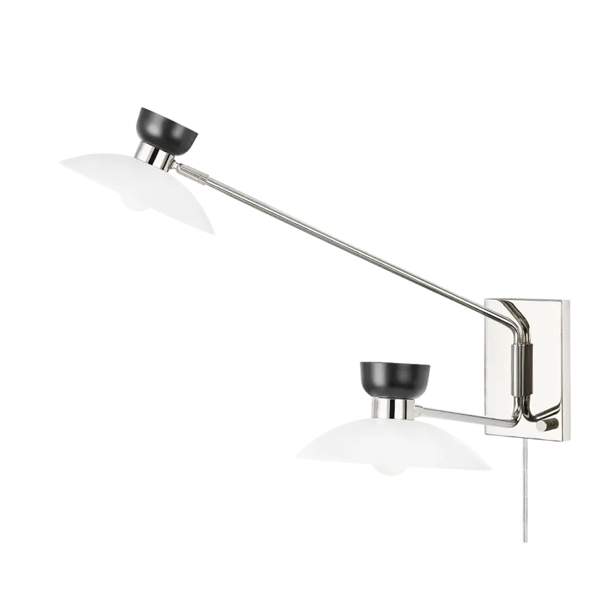 Whitley Plug-In Swing Arm Sconce - Image 1