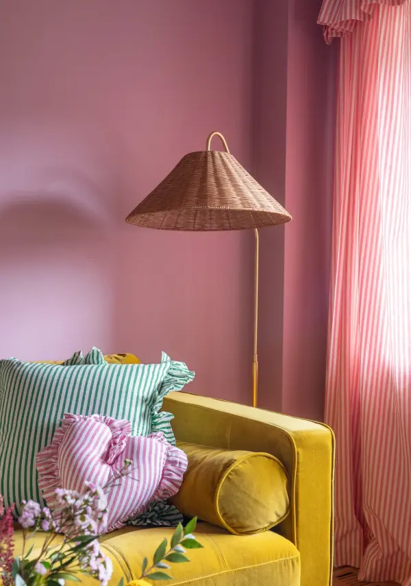 The Lauren Floor Lamp combines transitional styling with quality craftsmanship. Its gold finish and fabric shade create warm, inviting illumination perfect for living spaces and bedrooms.