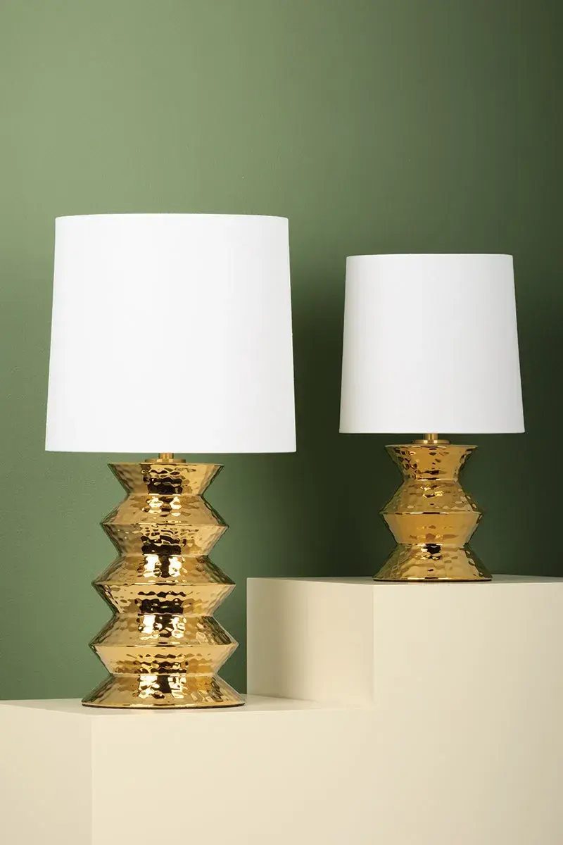 Sophisticated Global-Inspired Table Lamp with Luxe Metallic Finish - Image 2