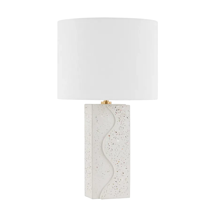 Sculptural Terrazzo Lamp with Organic Curves and Artisanal Appeal