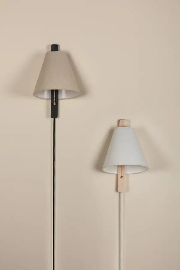 Ellen Plug-In Sconce with Linen Shade - Image 2