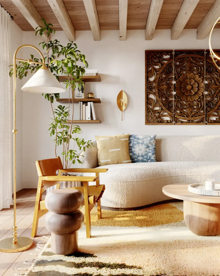 Jewelry-Inspired Floor Lamp with Ornamental Spheres and Geometric Design - Image 4