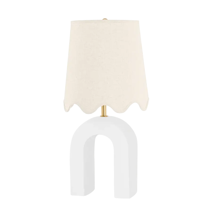 Sculptural Ceramic Table Lamp with Warm Transitional Appeal - Image 1