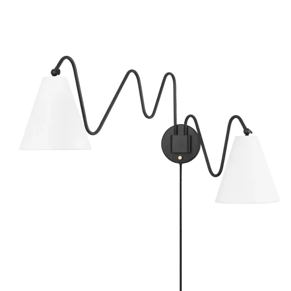 Playful Contemporary Sconce with Pivoting Shades and Designer Pedigree - Image 1