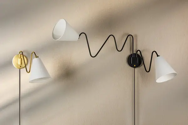 Playful Contemporary Sconce with Pivoting Shades and Designer Pedigree - Image 2