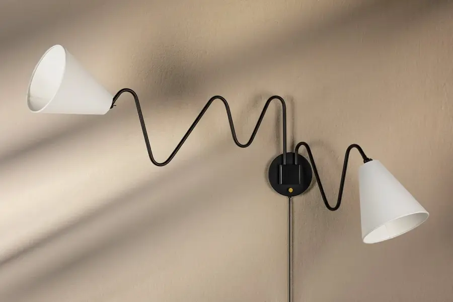 Playful Contemporary Sconce with Pivoting Shades and Designer Pedigree - Image 3