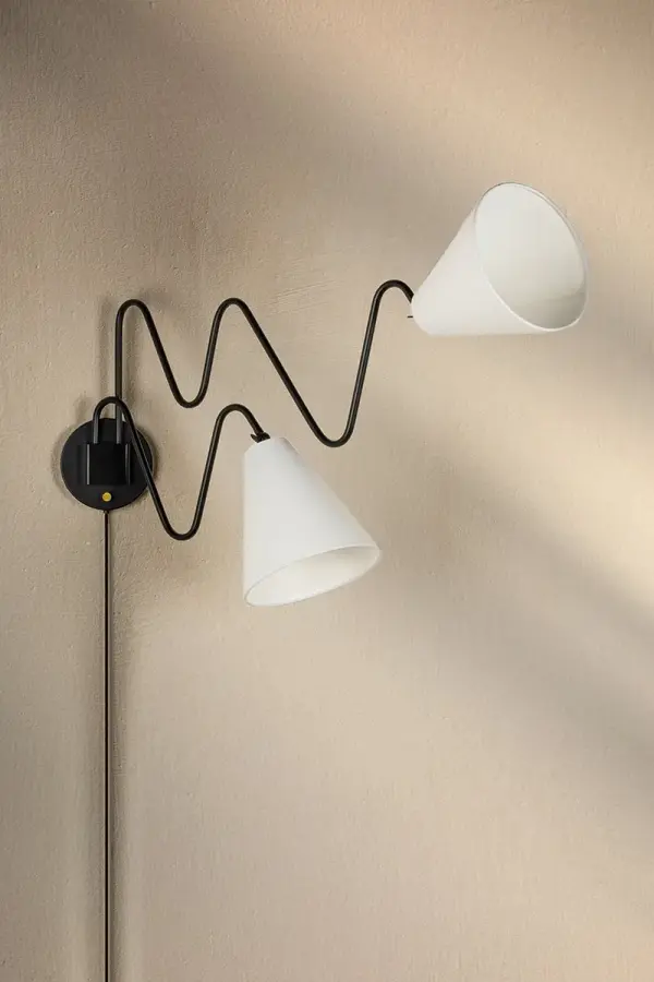 Playful Contemporary Sconce with Pivoting Shades and Designer Pedigree - Image 4