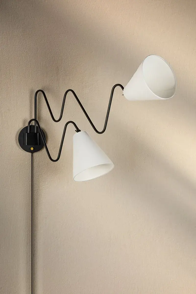 Playful Contemporary Sconce with Pivoting Shades and Designer Pedigree - Image 4