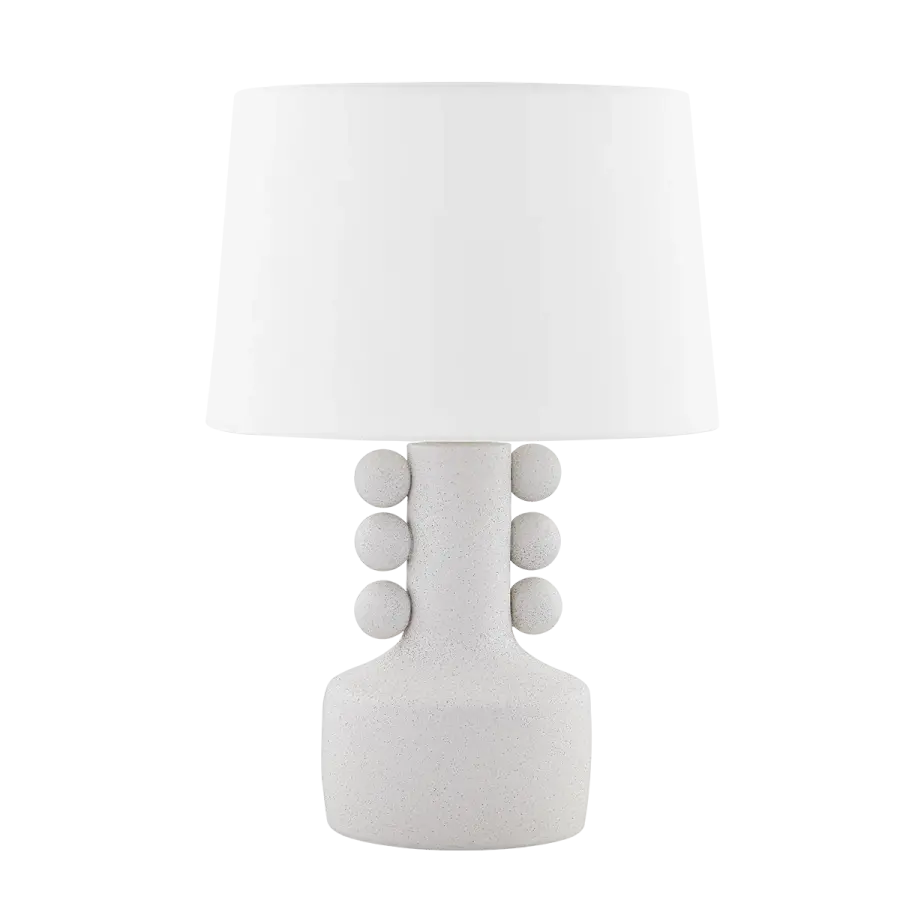 Sculptural Contemporary Table Lamp with Artisanal Crackle Glaze Finish - Image 1