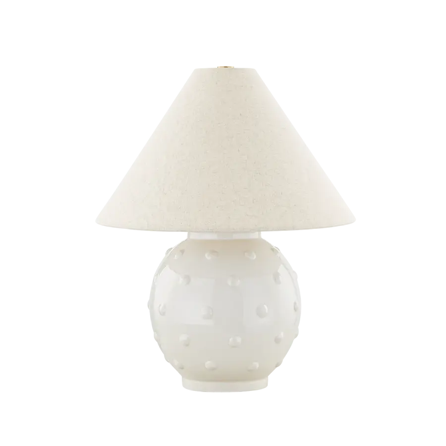 Playful Textured Ceramic Lamp with Designer Pedigree - Image 1