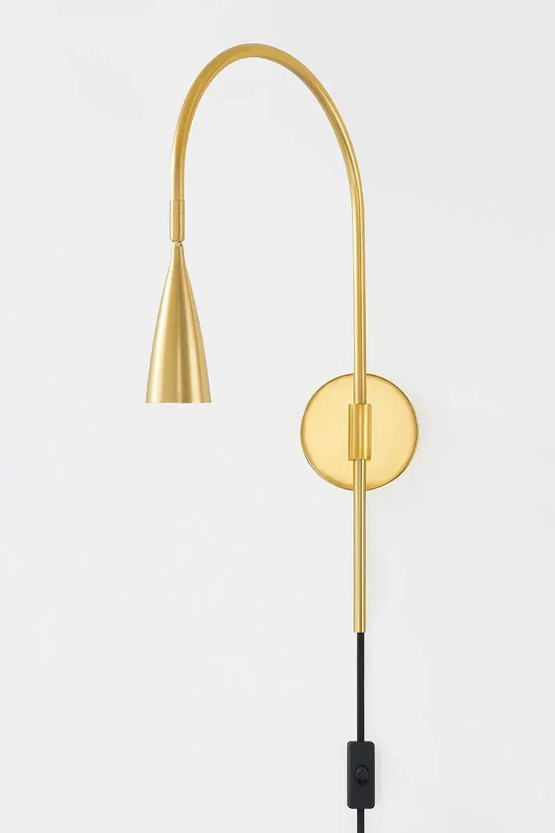 Versatile Mid-Century Swing Arm Sconce with Botanical Elegance - Image 2