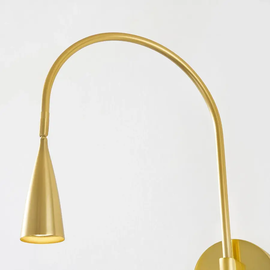 Versatile Mid-Century Swing Arm Sconce with Botanical Elegance - Image 3