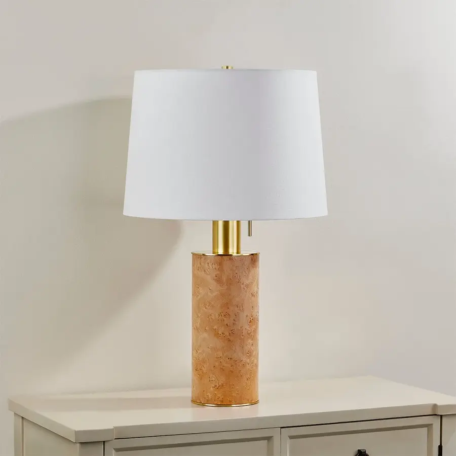 Clarissa Burl Wood Table Lamp - Image 3