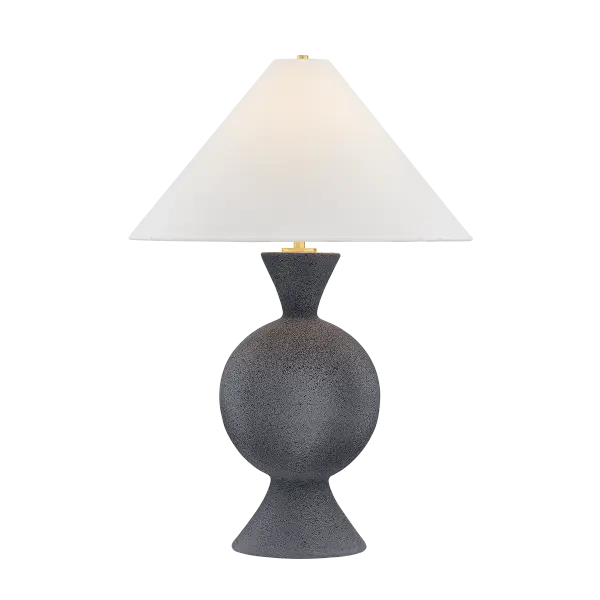 The Zadeh brings artistic sophistication with its striking stacked geometric forms. A reactive ceramic glaze creates rich tonal variance and matte texture, while the interplay of spherical and trumpeted shapes offers visual intrigue.