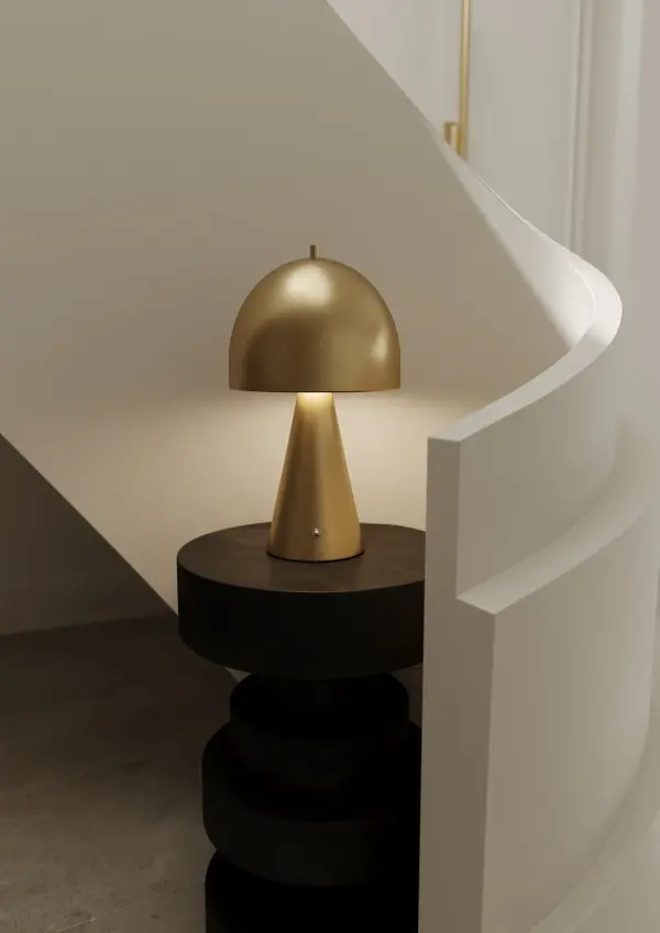 Portable Mushroom Lamp with Modern Geometric Design - Image 9