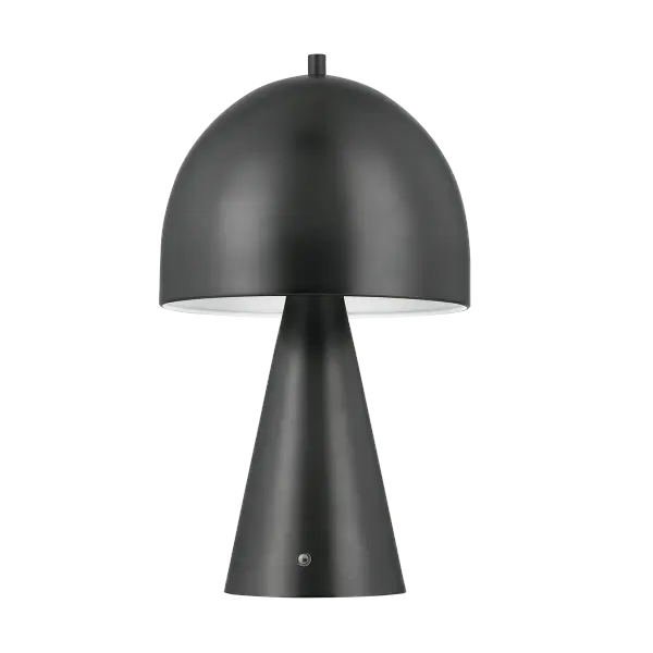 The Hopkinton combines striking geometric design with modern functionality. Its mushroom silhouette features an oblong domed shade atop a conical base, creating visual interest in any space. The rechargeable LED eliminates cord clutter while providing dimmable lighting that adapts to your needs.