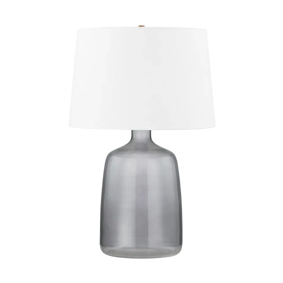 Sophisticated Smoked Glass Lamp with Vintage-Inspired Design