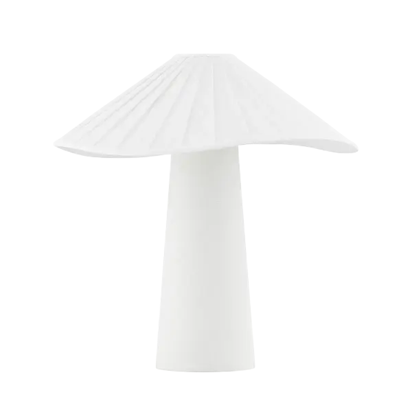 The Chanterelle brings soft, natural elegance with its all-linen construction and pleated shade featuring an undulating edge. The monochromatic palette and clean lines create a fresh, on-trend look perfect for modern organic interiors.