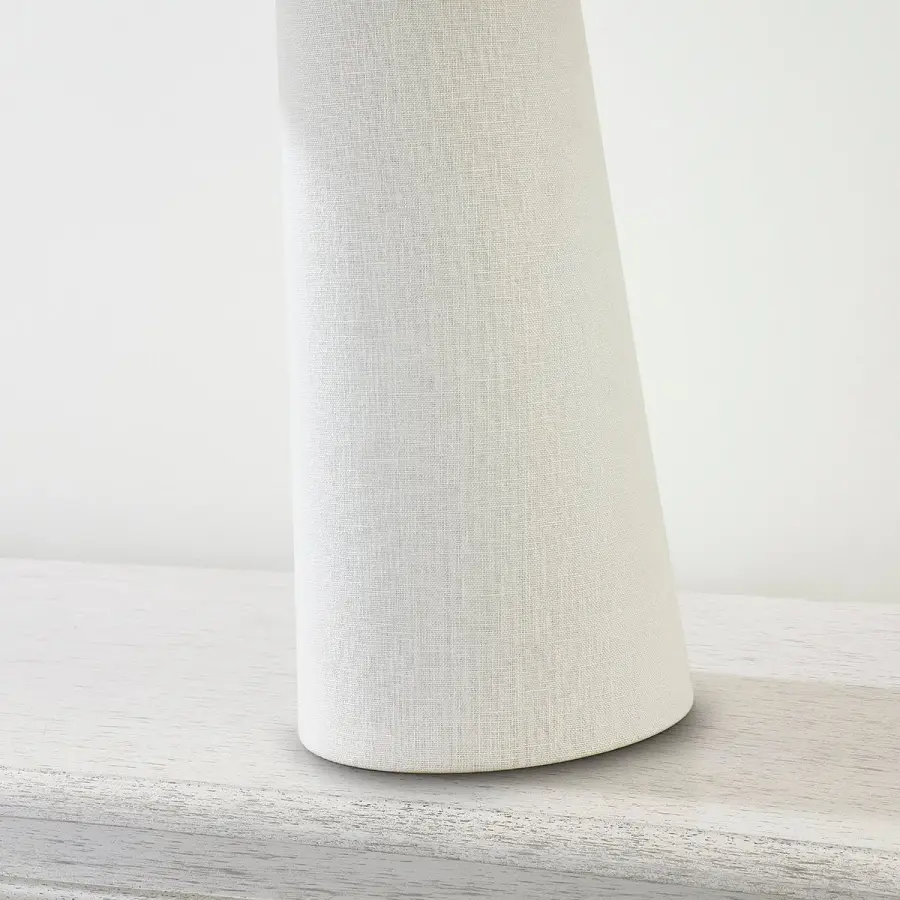 Modern Organic Table Lamp with Sophisticated Pleated Linen Shade - Image 5