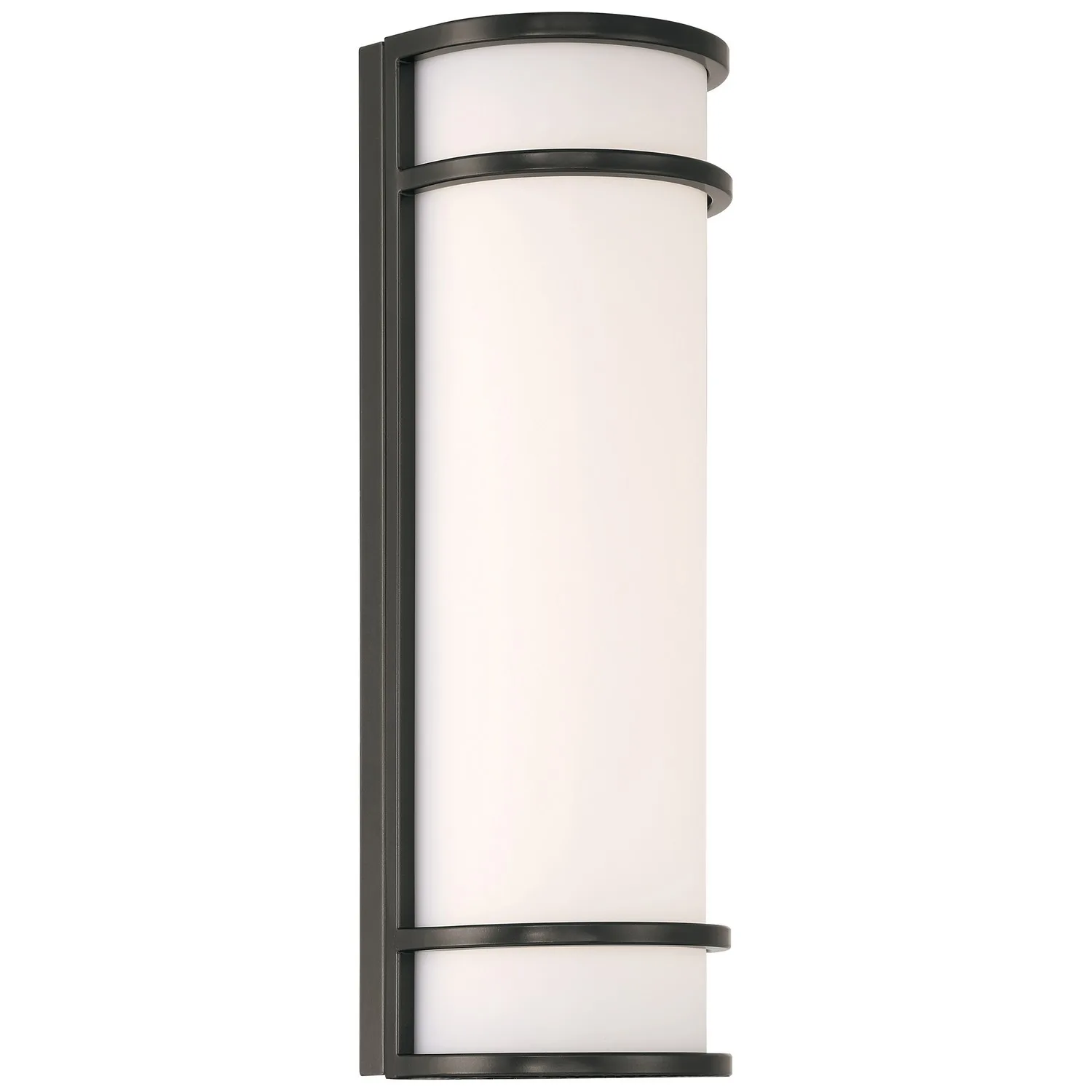 Cove Dual Voltage LED Outdoor Wall Mount in Black – 20W