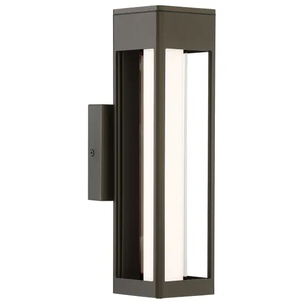 The SOLL outdoor wall sconce combines contemporary design with marine-grade durability. Featuring integrated LED technology with 1100 lumens and 90 CRI, it delivers warm 3000K light perfect for entryways and patios.