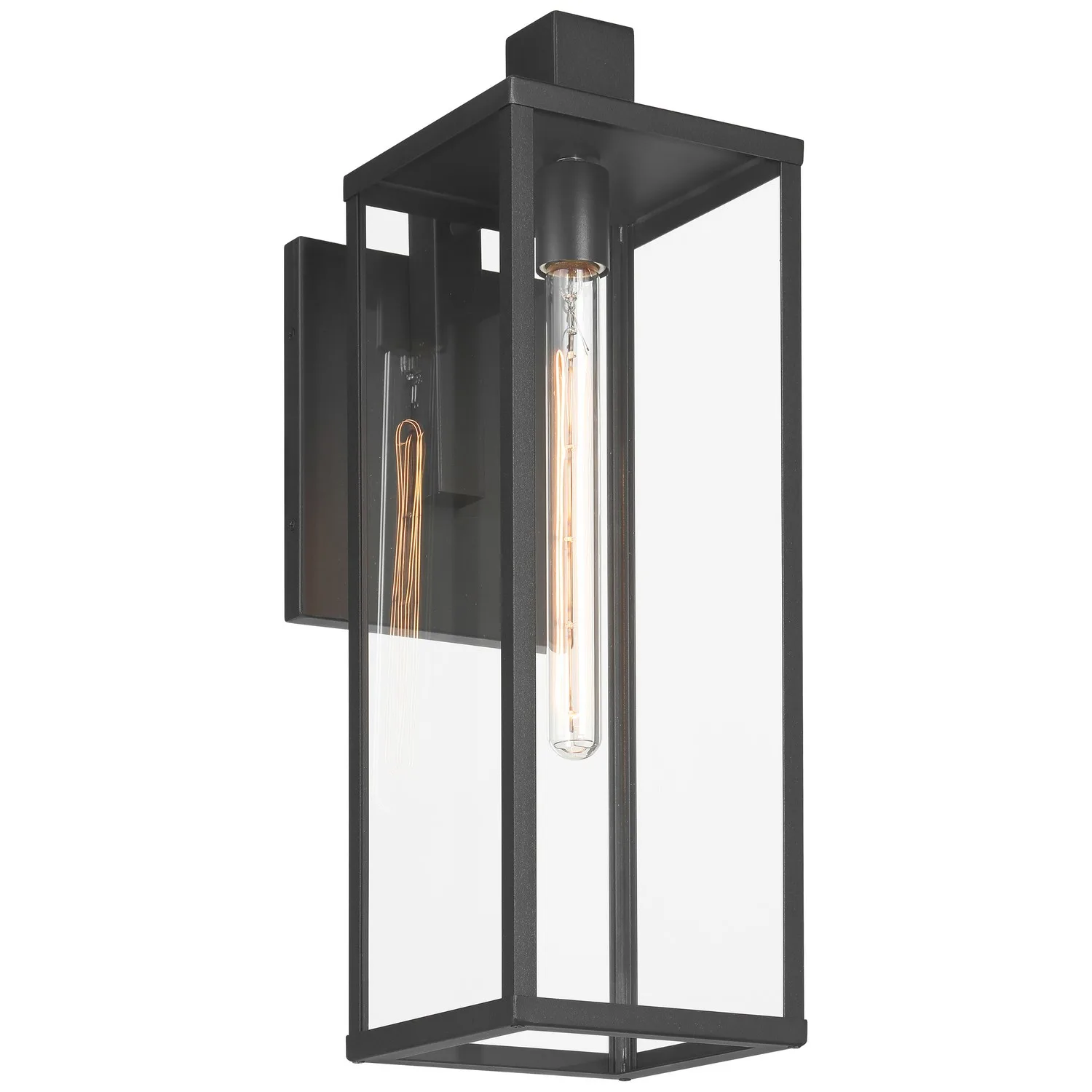 Augusta One Light Outdoor Wall Mount in Black