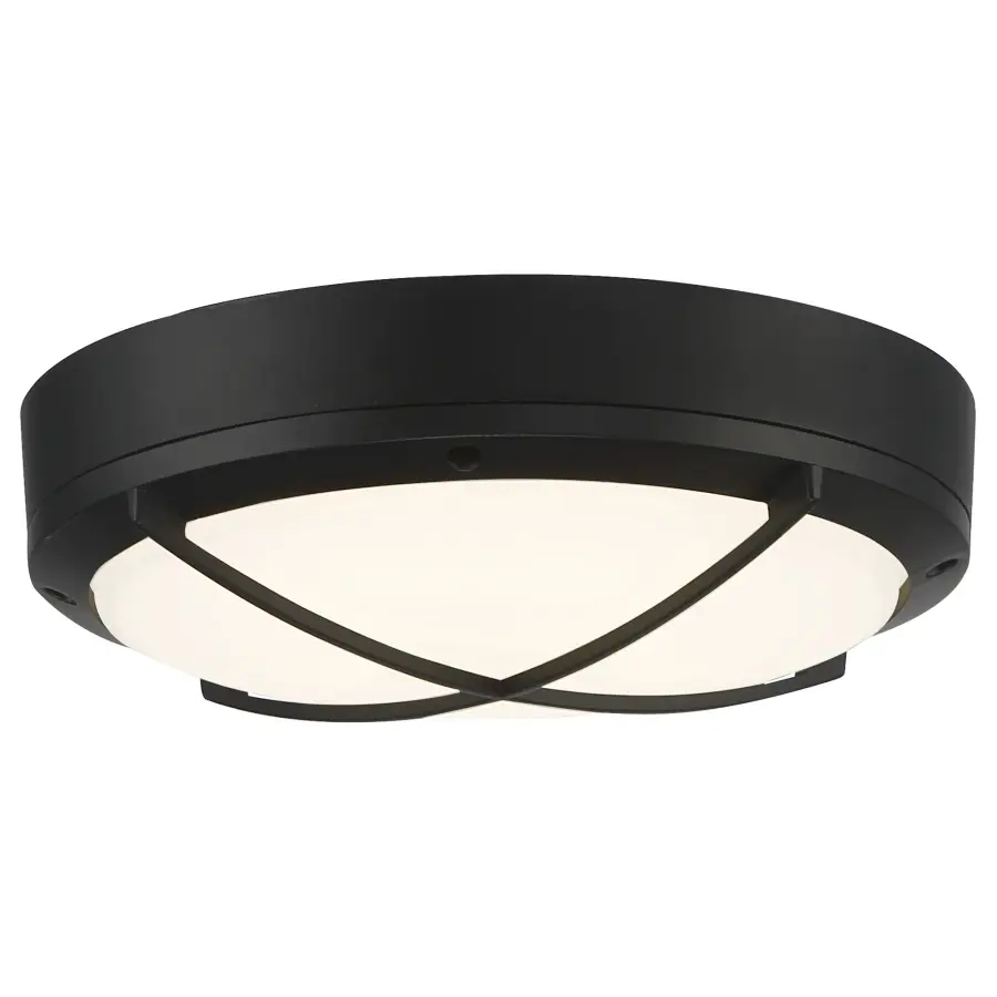 Meridian Outdoor LED Flush Mount in Matte Black