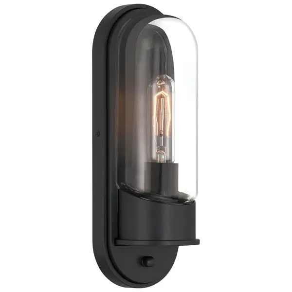 The Magnolia outdoor wall mount combines traditional styling with modern durability. Its compact 12.5-inch profile and clear glass shade provide functional illumination for entryways, porches, and patios.