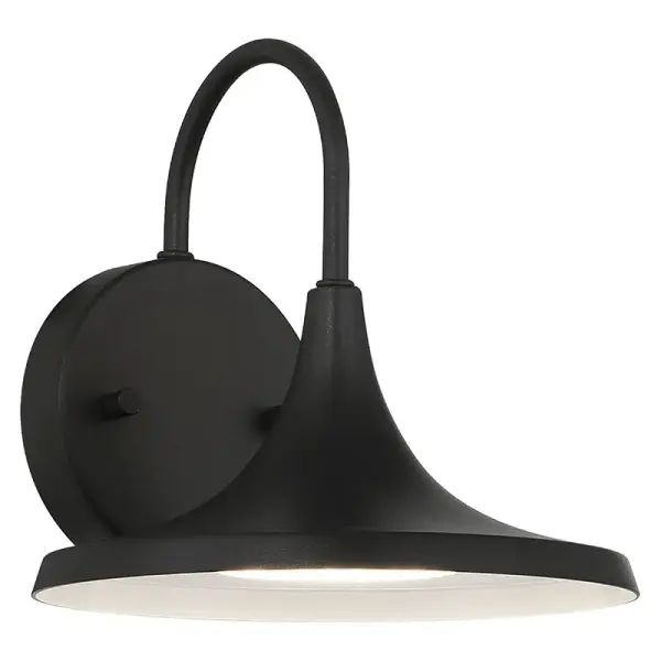 The PELLA outdoor LED wall mount delivers reliable illumination with integrated LED technology, offering 708 lumens of warm 3000K light. Title 24/JA8 compliant for California installations, this dimmable fixture combines efficiency with versatility.