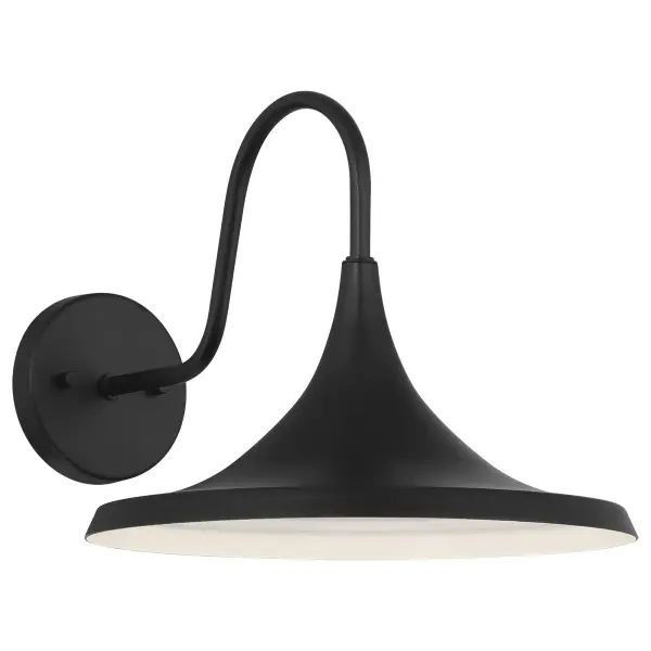 The PELLA outdoor LED wall mount delivers reliable illumination with integrated LED technology, offering 666 lumens of warm 3000K light. Title 24/JA8 compliant for California installations, this dimmable fixture combines efficiency with contemporary styling.