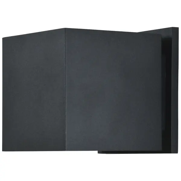A sleek outdoor LED fixture featuring a minimalist square design in durable black finish. Perfect for modern exteriors requiring reliable, energy-efficient illumination with contemporary style.