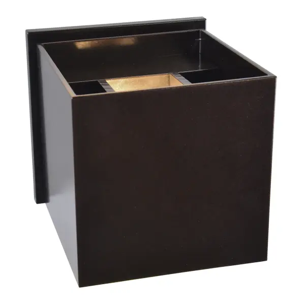 This compact LED wallwasher delivers efficient ambient lighting with a sleek square profile. The integrated 3W LED provides maintenance-free illumination in a warm bronze finish, ideal for accent and task lighting applications.